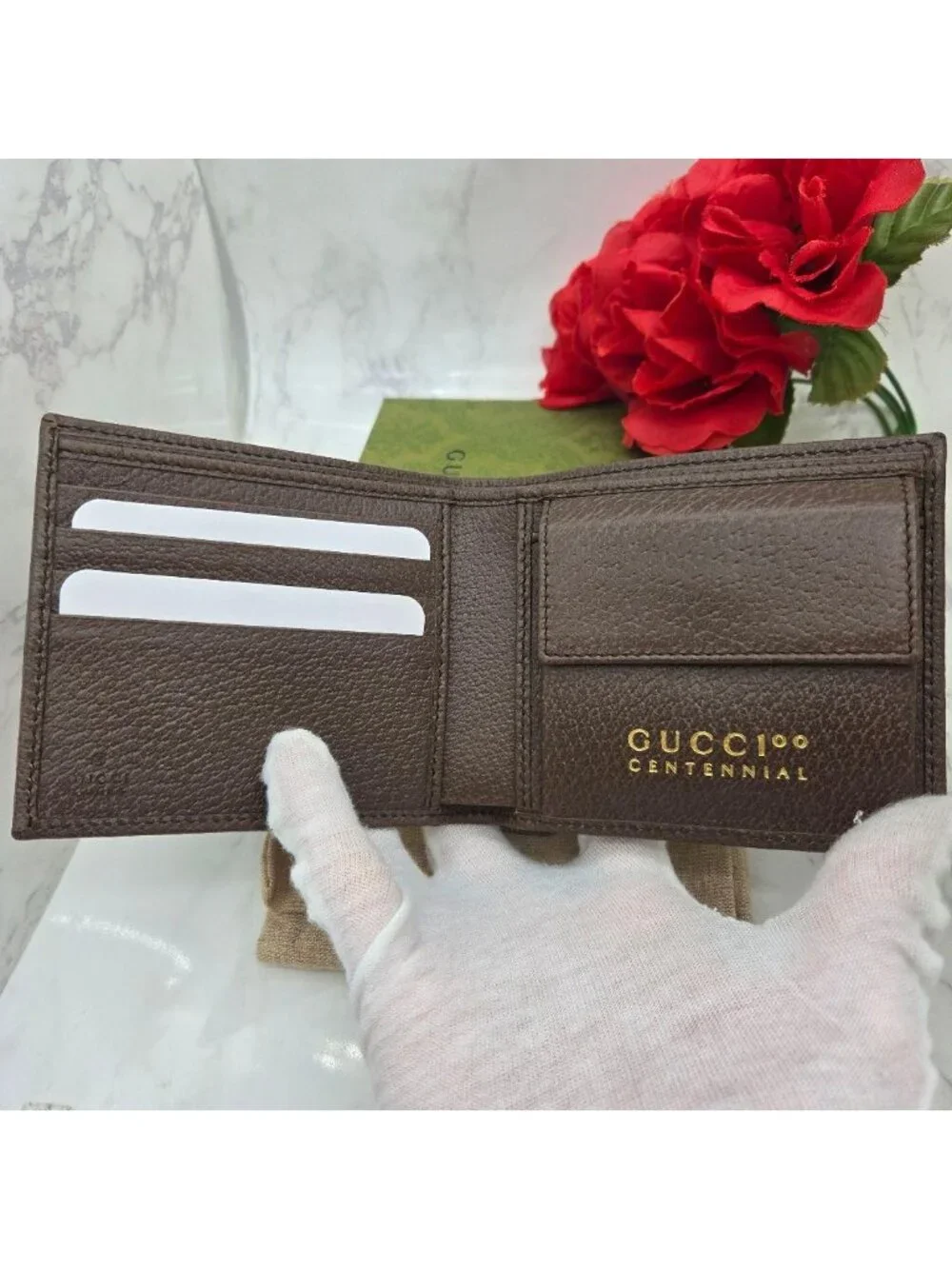 Gucci Bifold Wallet Anniversary Brown